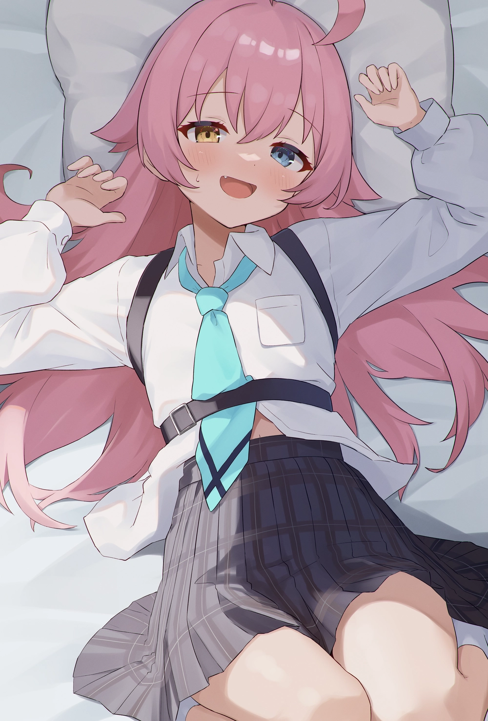 Hoshino chibi trong tư thế đáng yêu và hài hước.