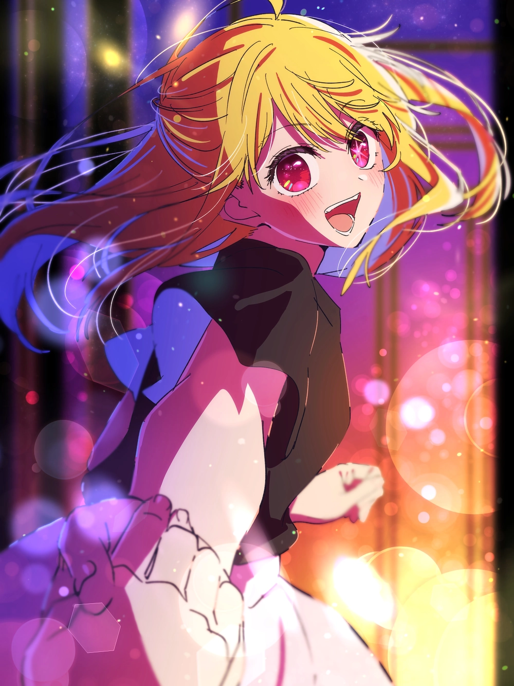 hình ảnh ruby hoshino với nền đêm huyền bí 