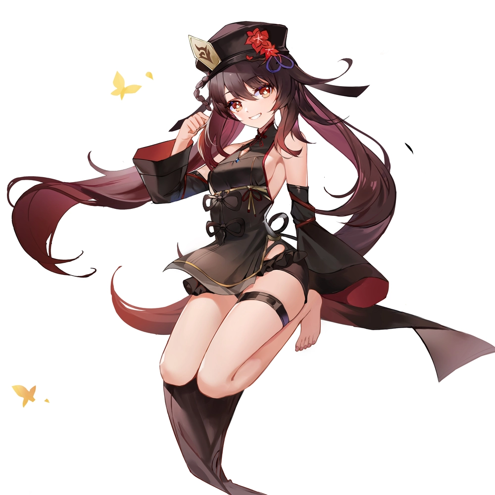 ảnh hu tao anime đang bay