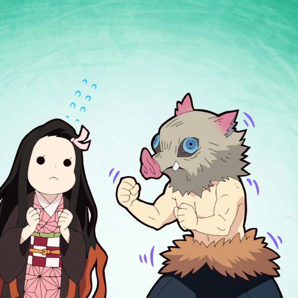 hình ảnh nezuko và inosuke
