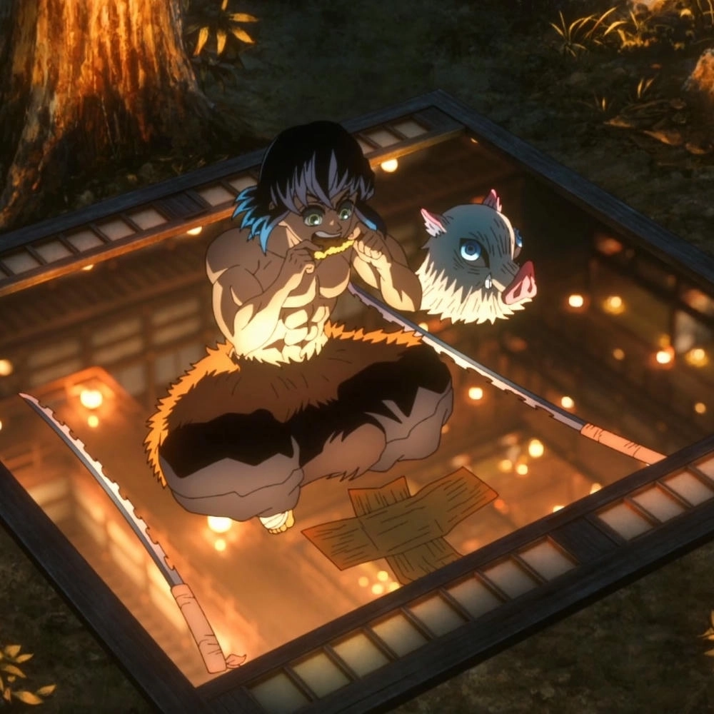 hình ảnh inosuke cởi trần cơ bắp rõ nét