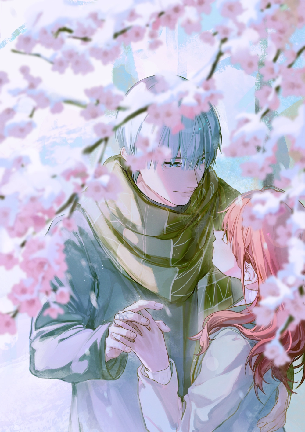 ảnh itsuomi nagi trong khung cảnh tuyết rơi 