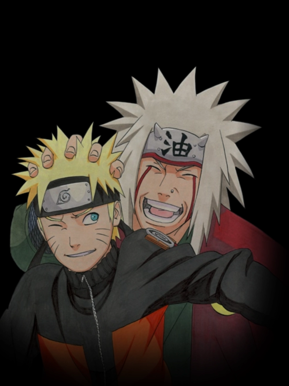 hình ảnh thầy trò Jiraiya và Naruto ý nghĩa 
