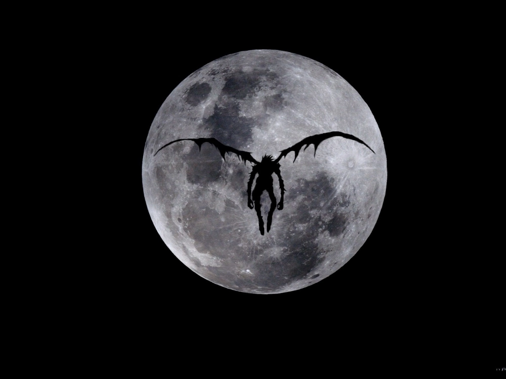 hình anime mặt trăng trời thu tĩnh lặng 