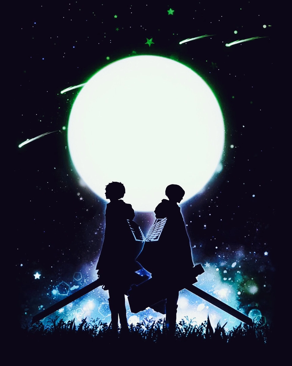 ảnh anime mặt trăng làm nền điện thoại 