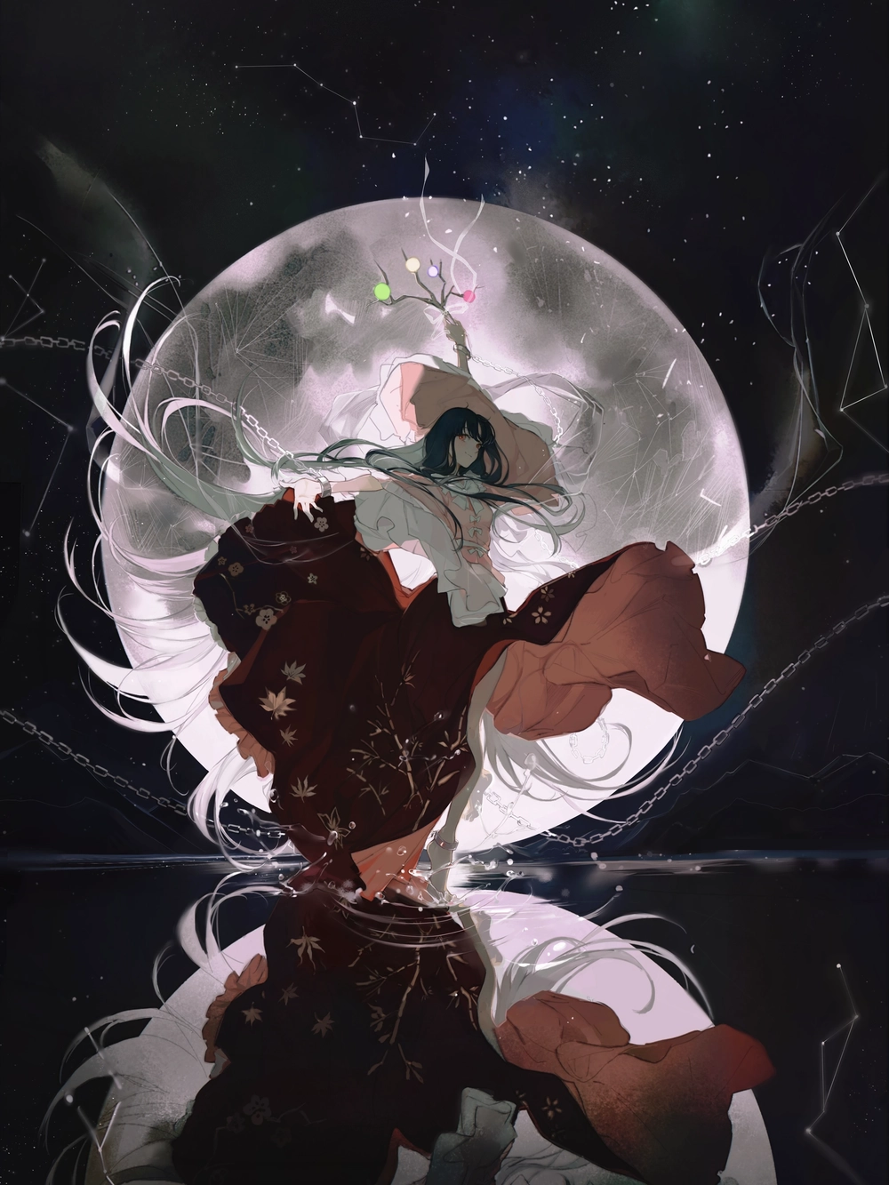 hình ảnh mặt trăng anime đậm chất Nhật Bản 