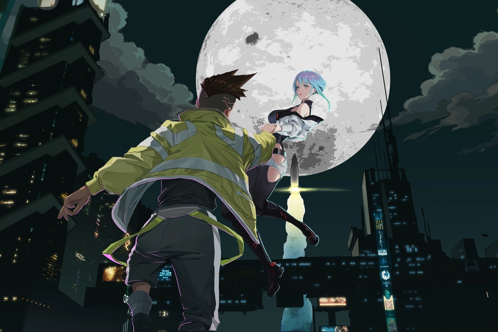 ảnh mặt trăng anime gợi cảm giác yên bình 