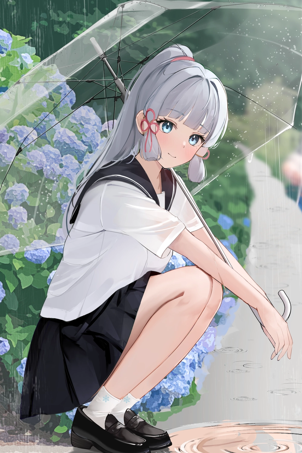 ảnh anime khóc dưới mưa nữ cực xúc động