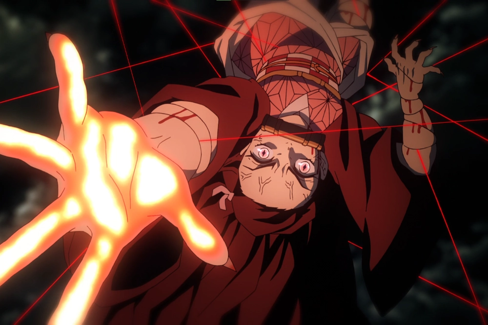 ảnh nezuko chiến đấu cùng tanjiro