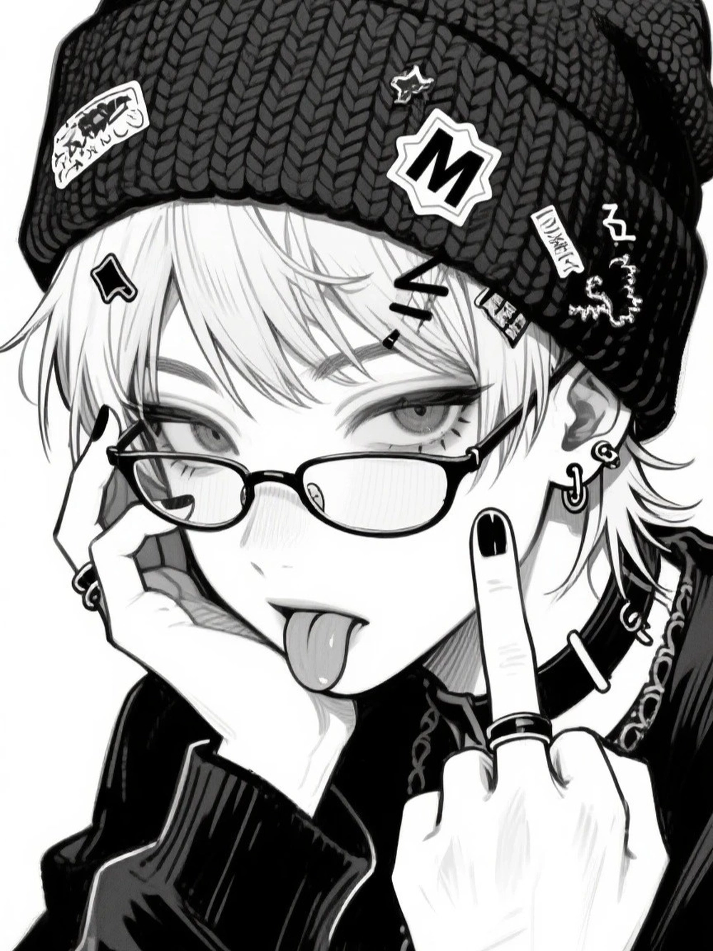 ảnh ngón tay giữa chất anime 3