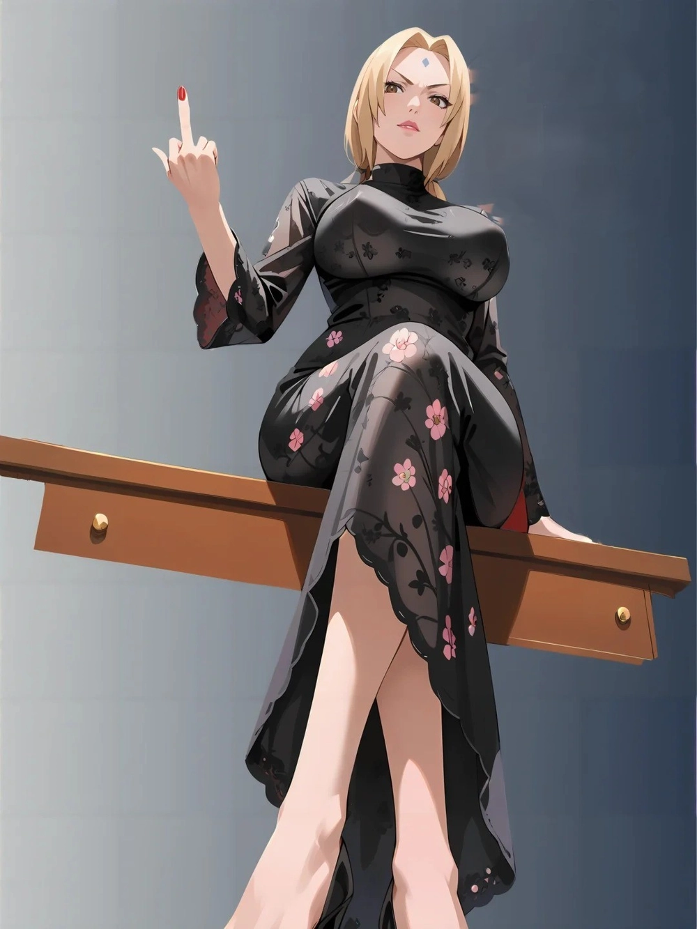 ảnh ngón tay giữa chất anime 6