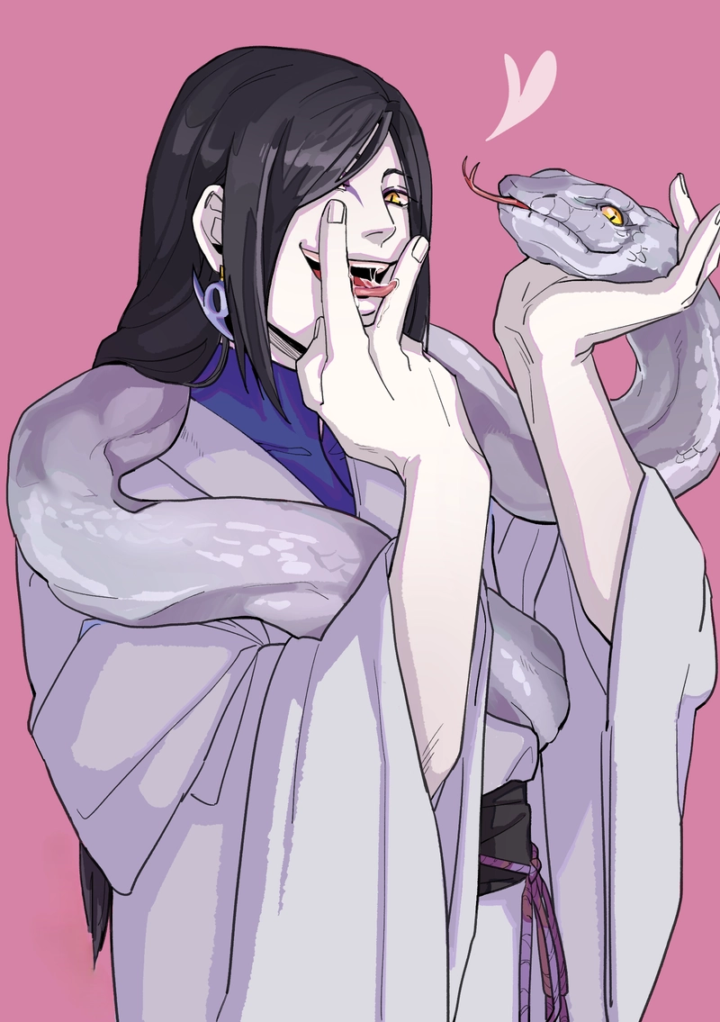 Hình ảnh Orochimaru khi sử dụng nhẫn thuật