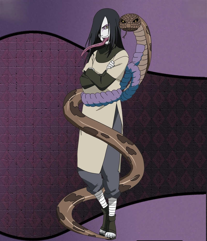 Hình Orochimaru đang chiến đấu với Naruto