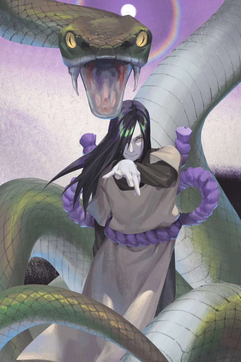 Hình Orochimaru được vẽ tay nghệ thuật