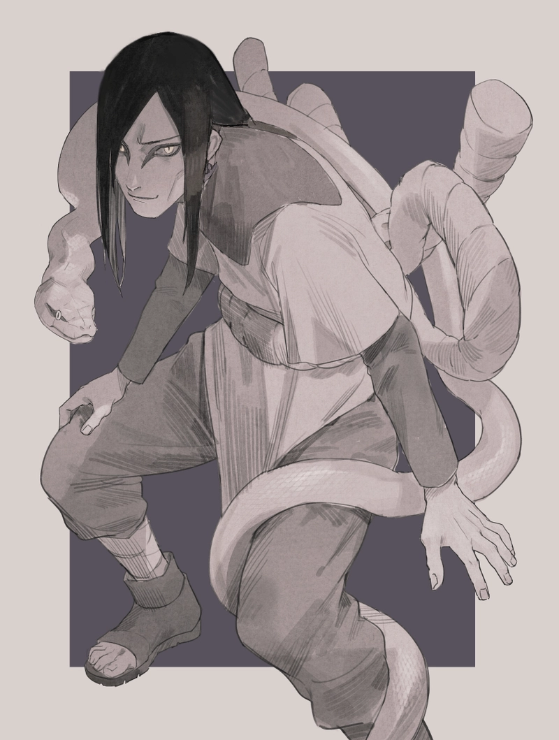 Hình Orochimaru lúc chiến đấu