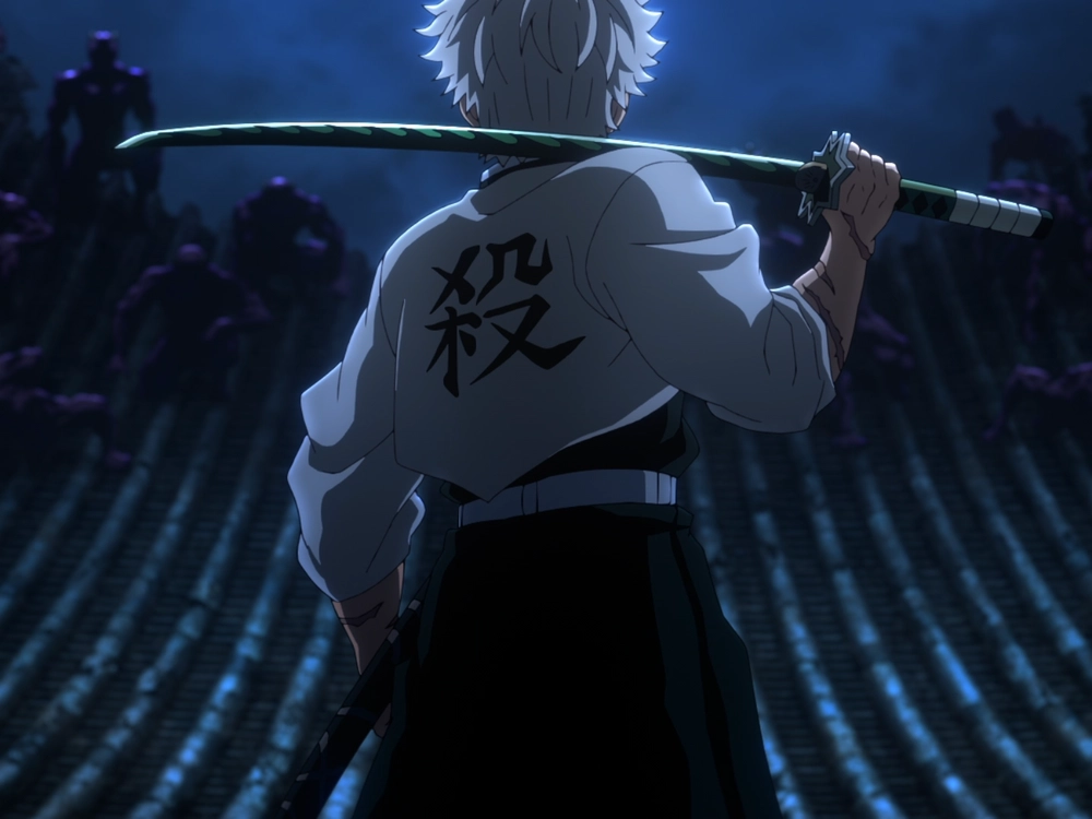 ảnh sanemi ngầu khi chiến đấu 