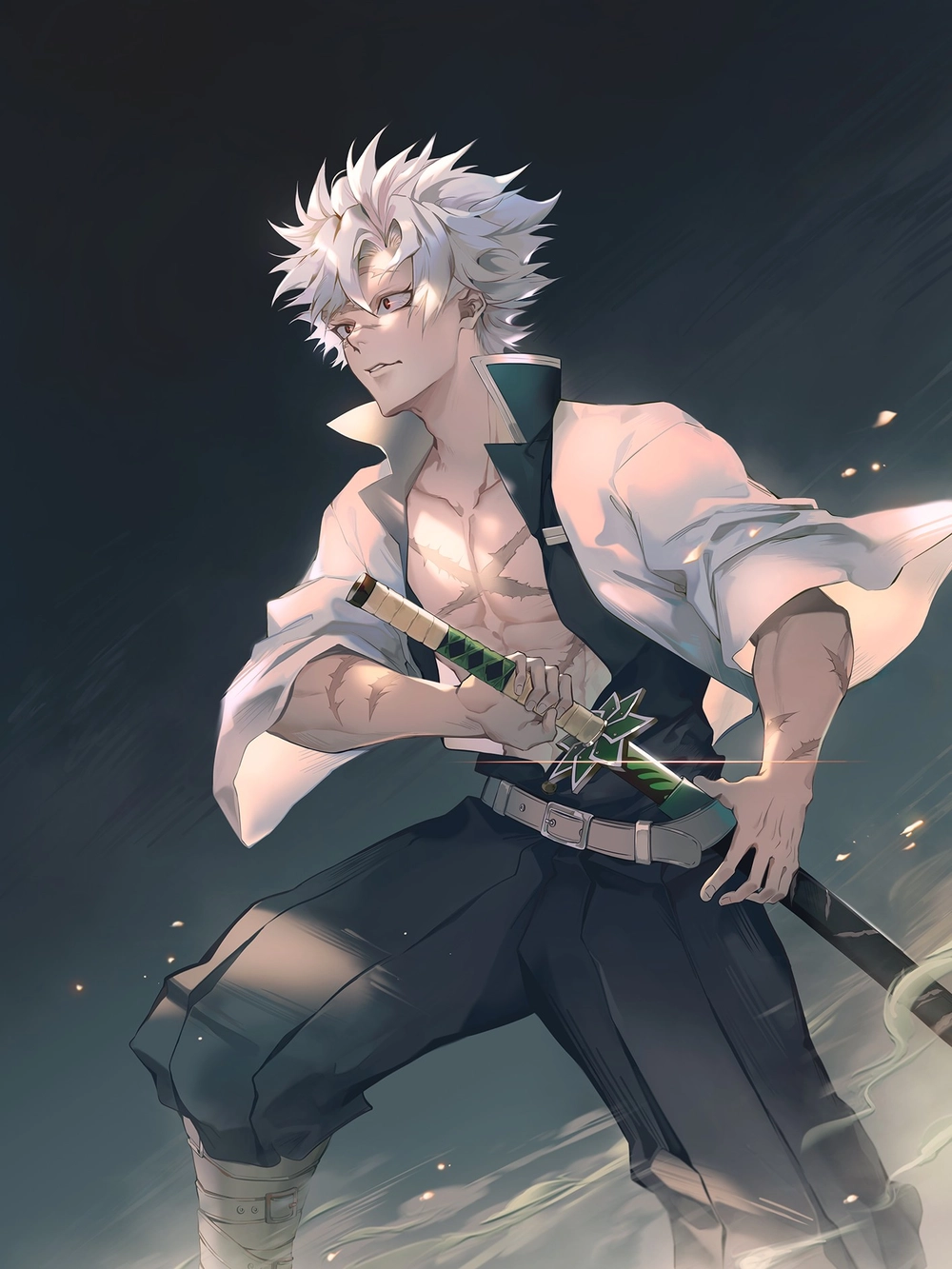 ảnh sanemi dùng chiêu 