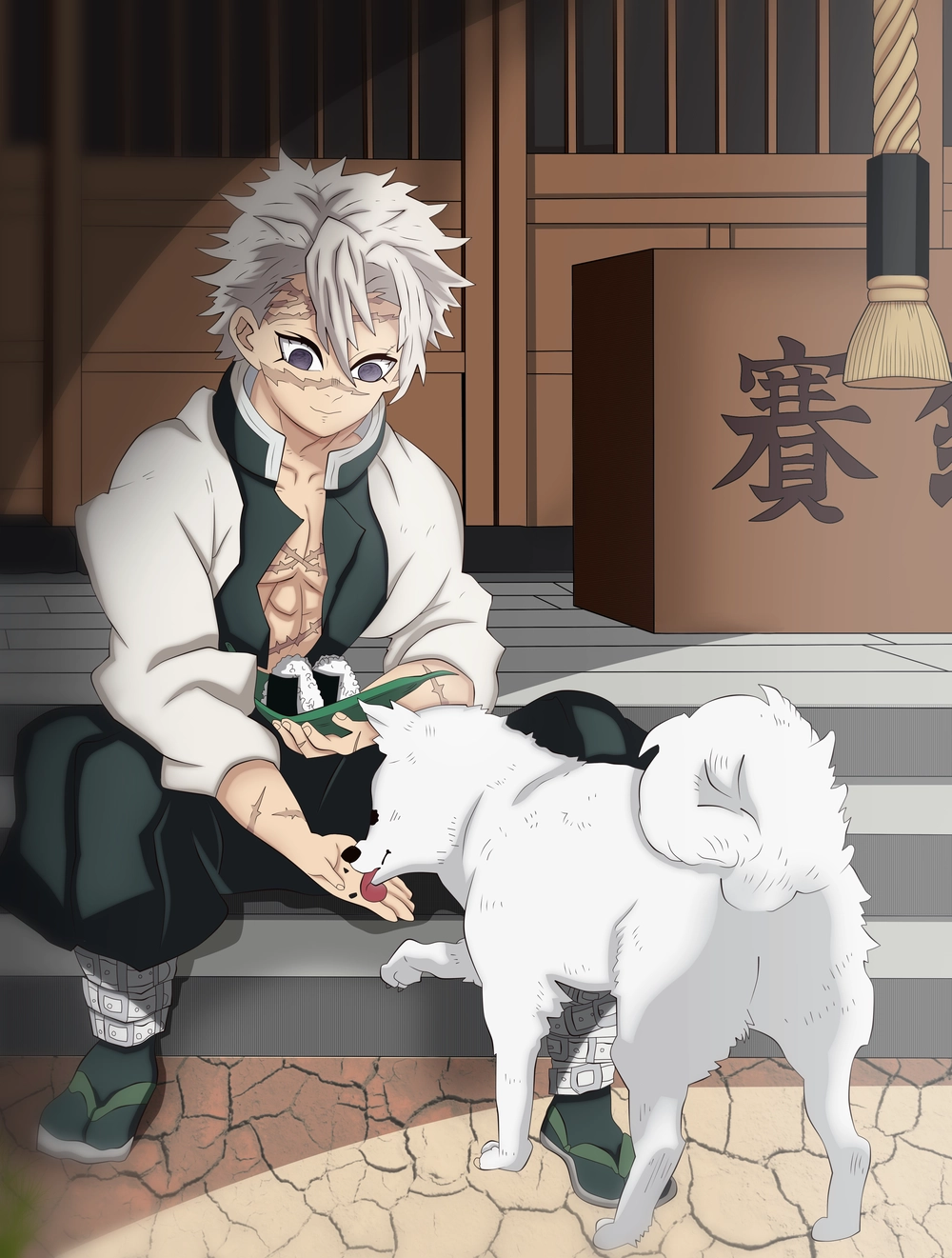 hình sanemi dễ thương khi cười 