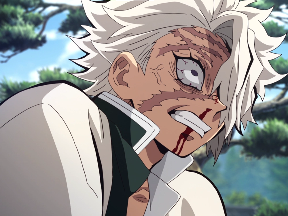 ảnh sanemi trong lúc ra đòn 