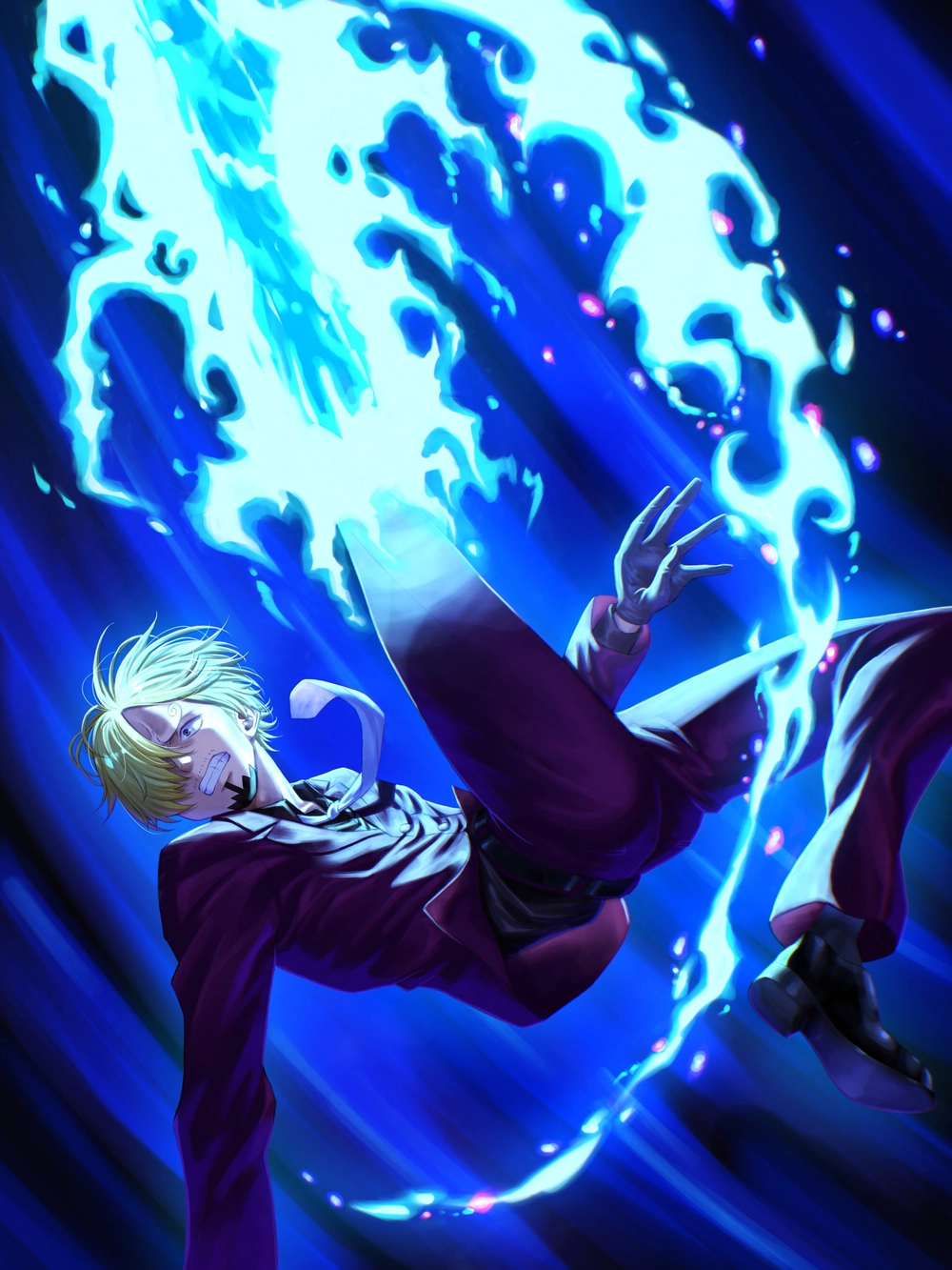 hình ảnh sanji ngầu trong trận chiến