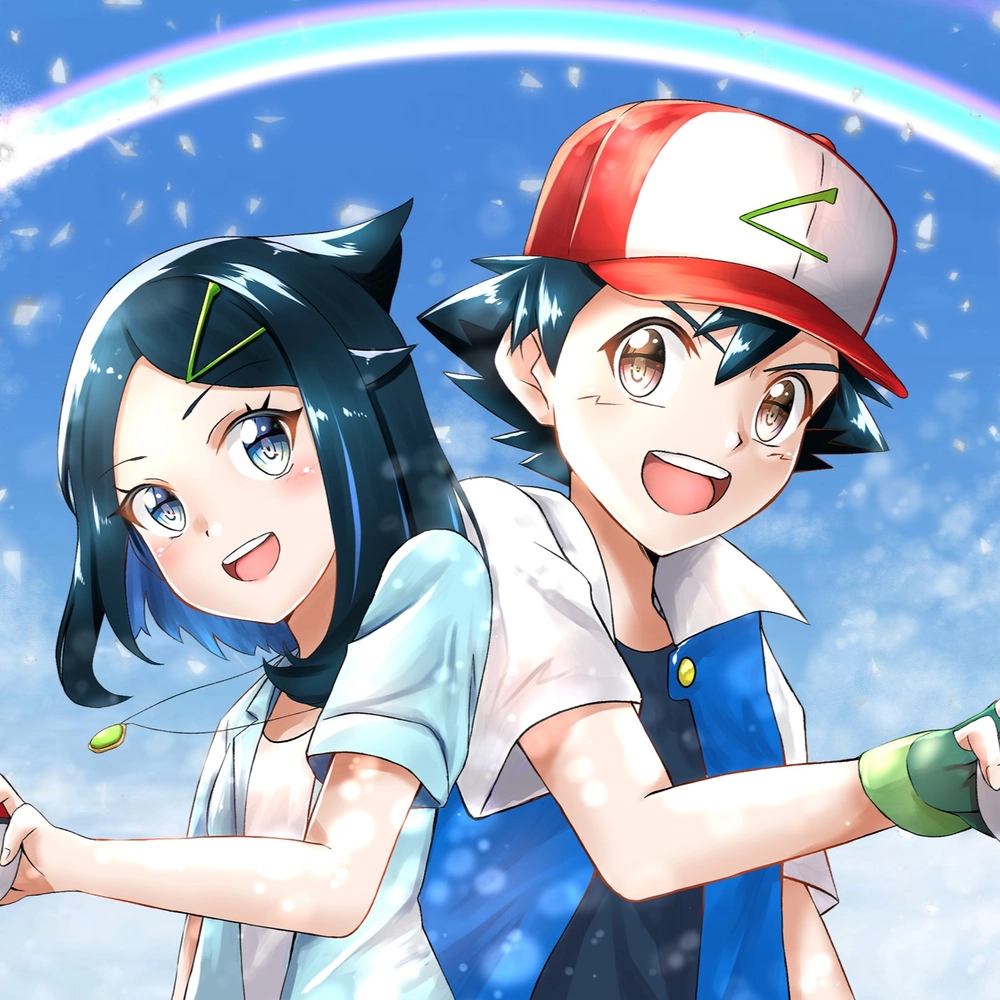 ảnh satoshi với serena tình cảm