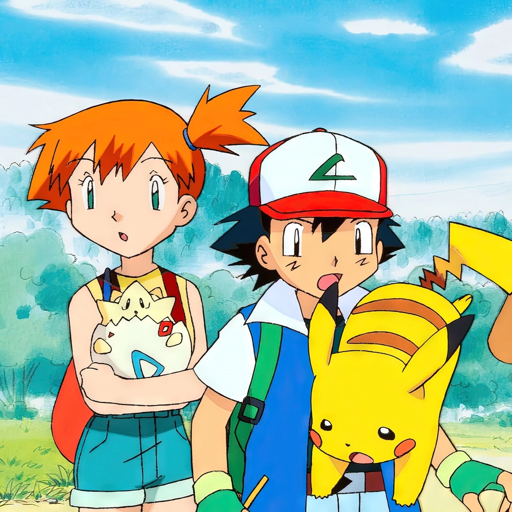 hình ảnh anime satoshi và bạn bè