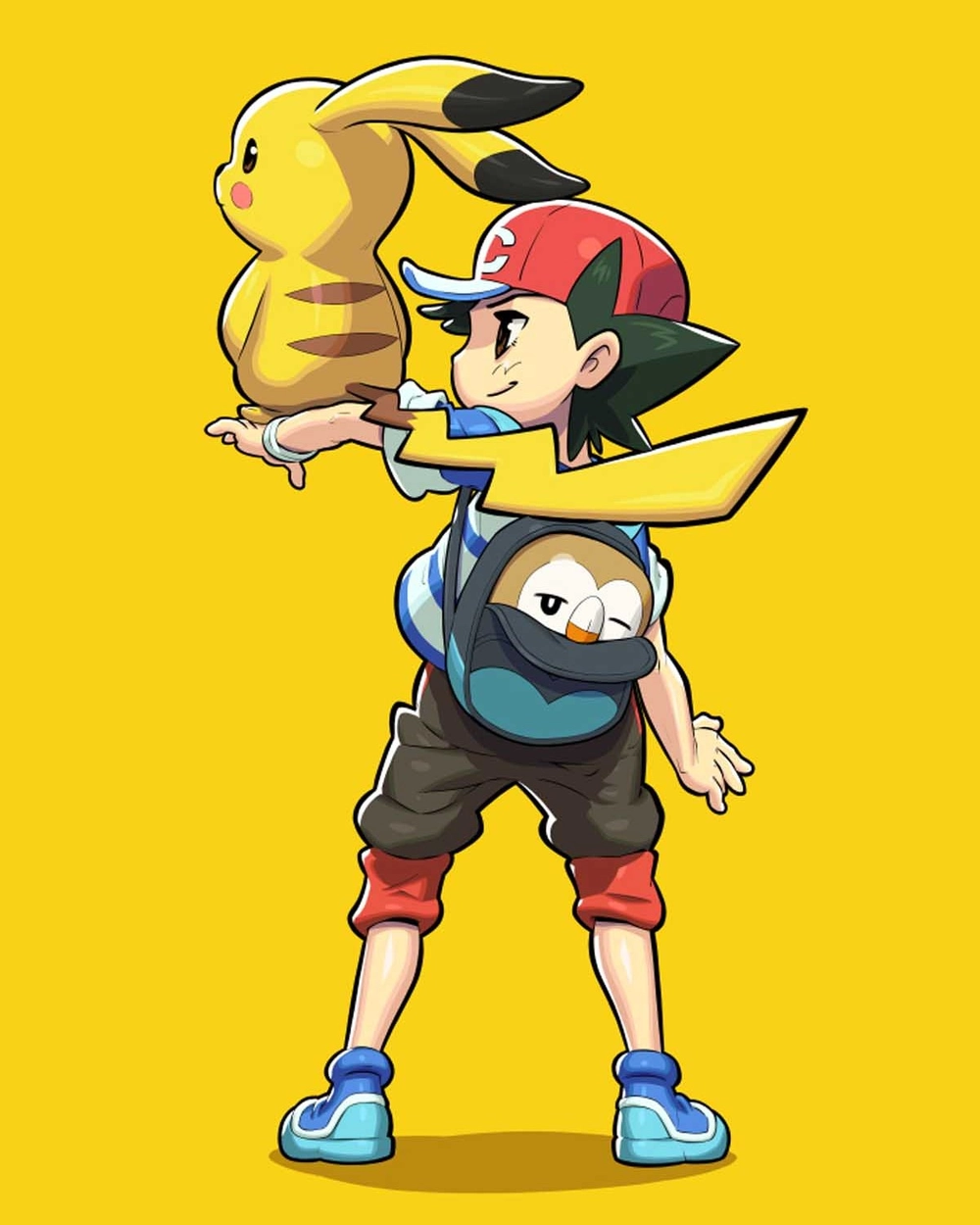 hình ảnh satoshi và serena dễ thương