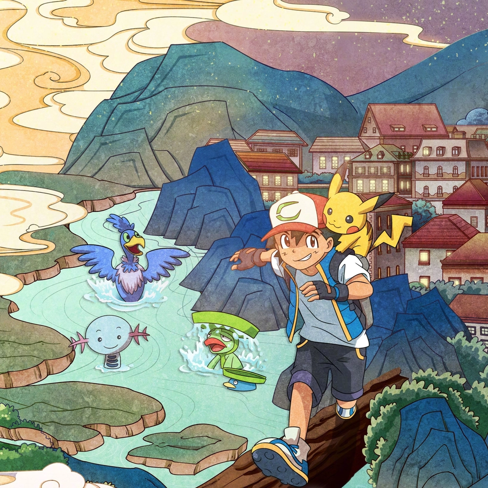 hình ảnh hoạt hình satoshi