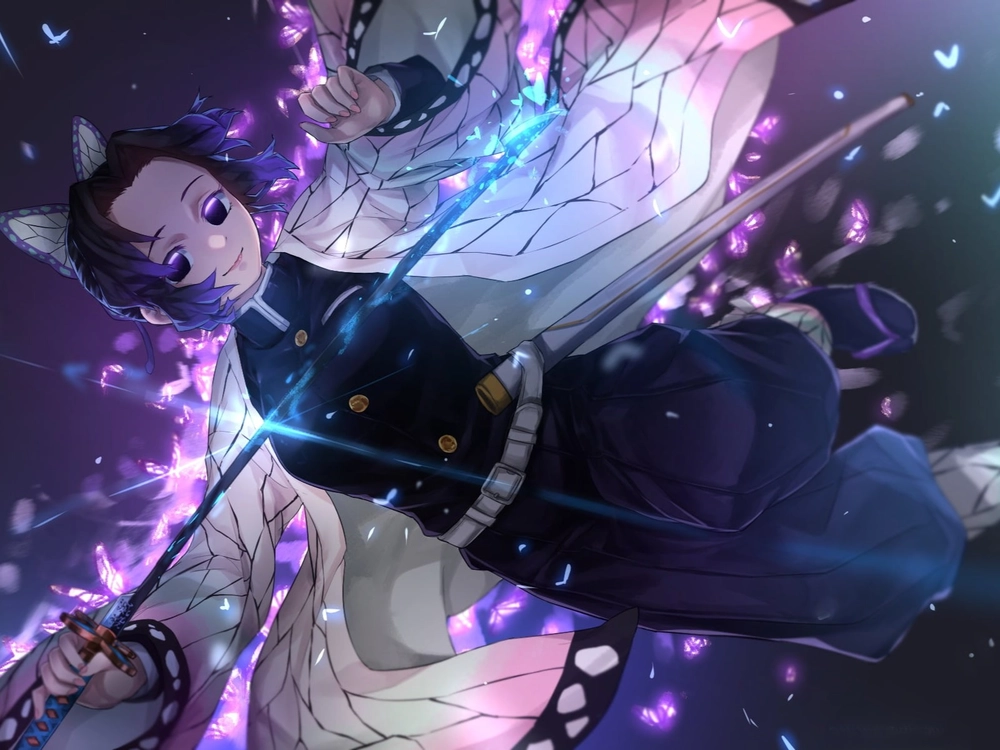 ảnh shinobu cầm kiếm