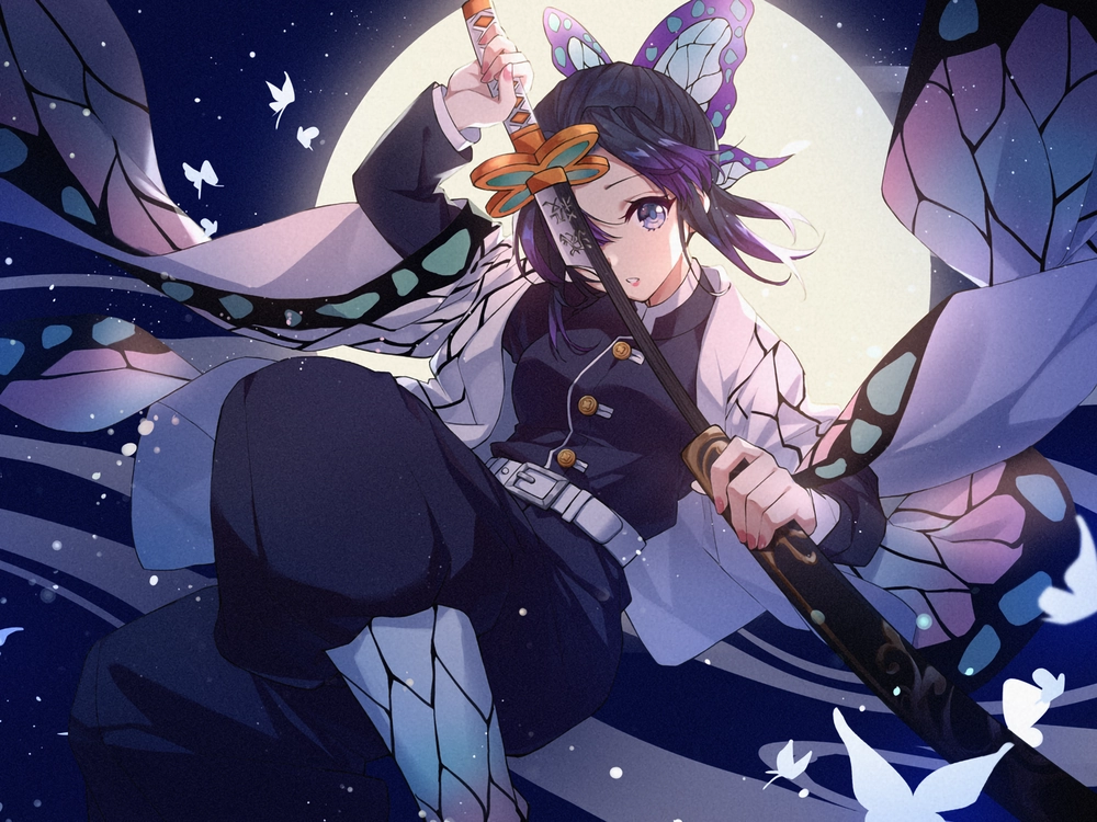 ảnh shinobu đang chiến đấu