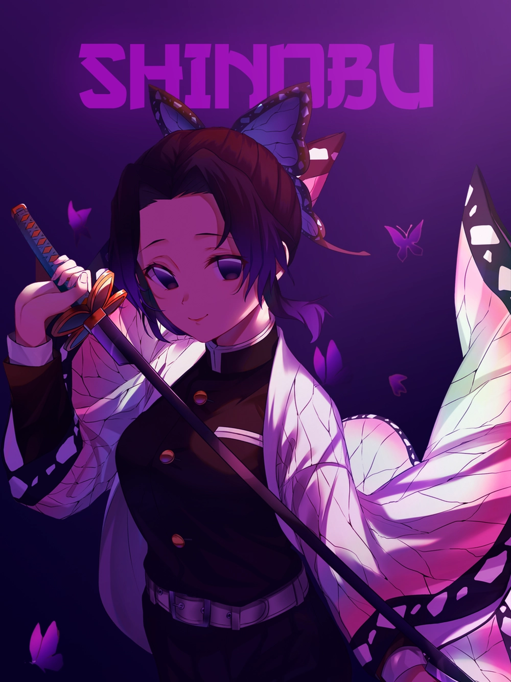 ảnh shinobu phong cách tối giản