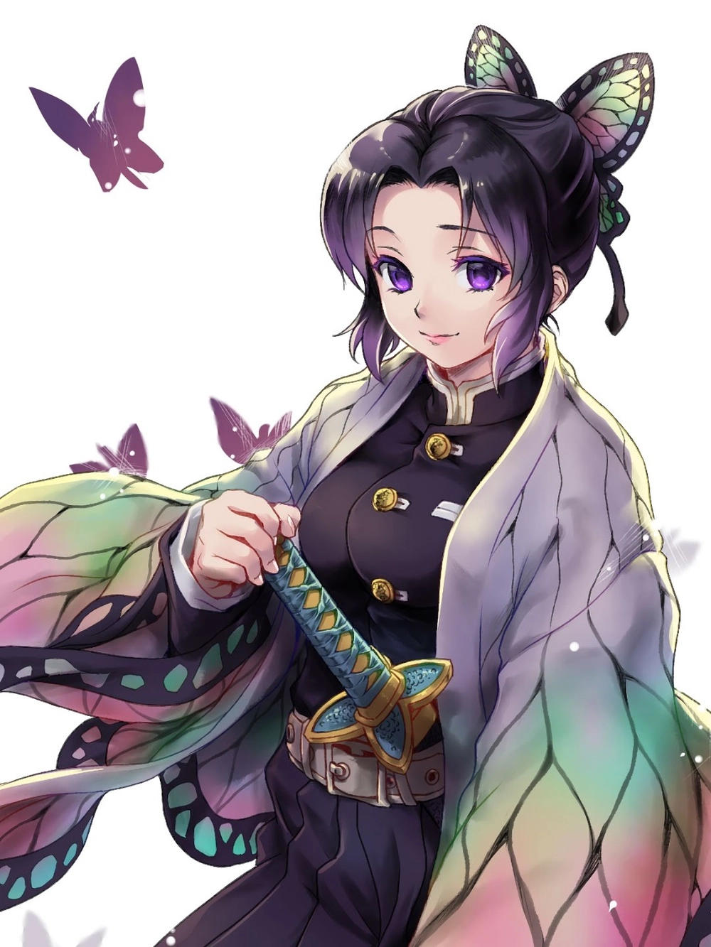 ảnh shinobu cười nhẹ