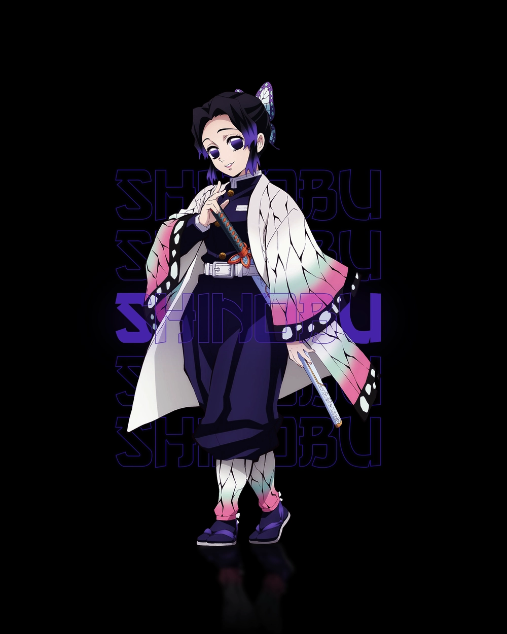 ảnh shinobu trên nền đen