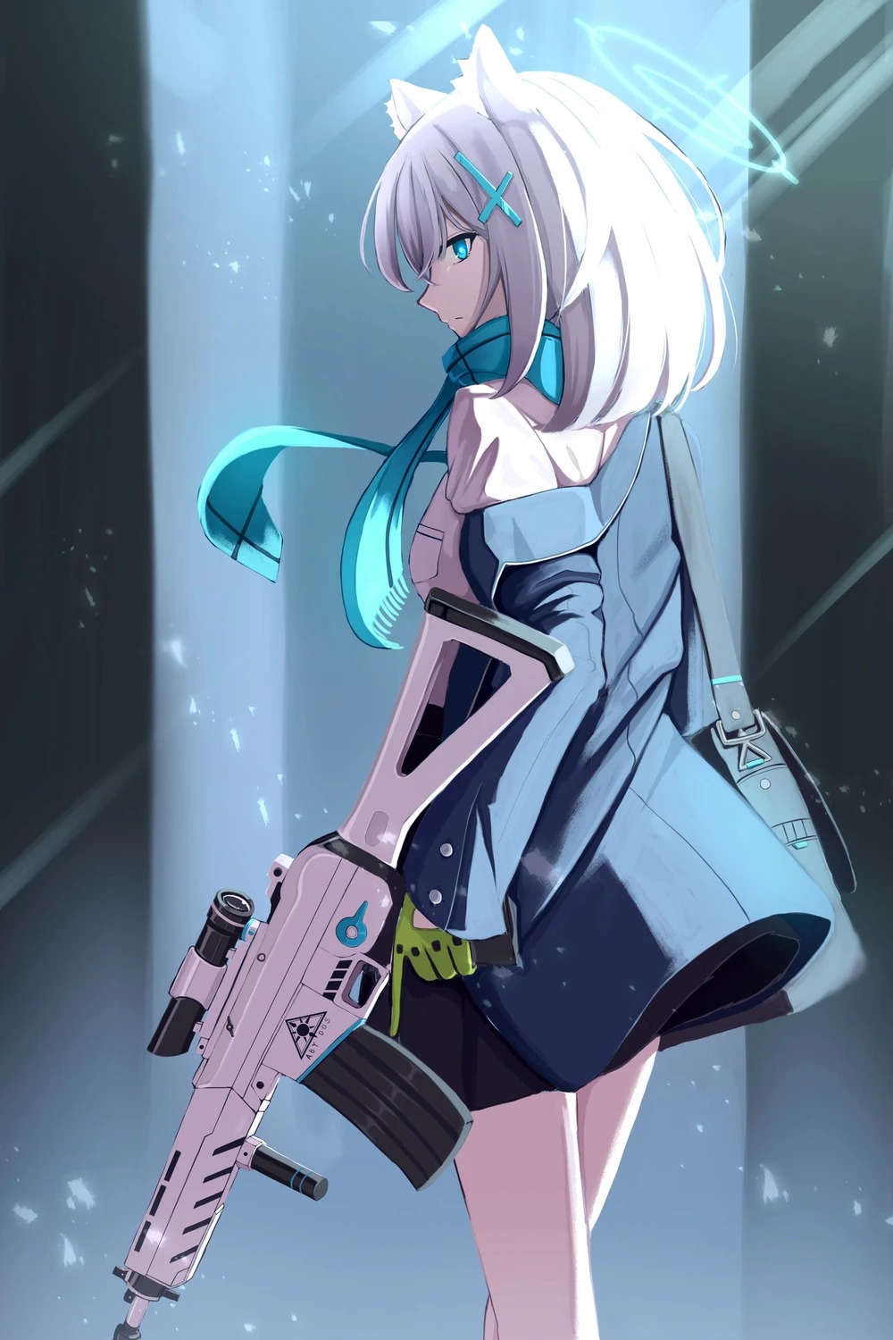 hình shiroko cầm súng 