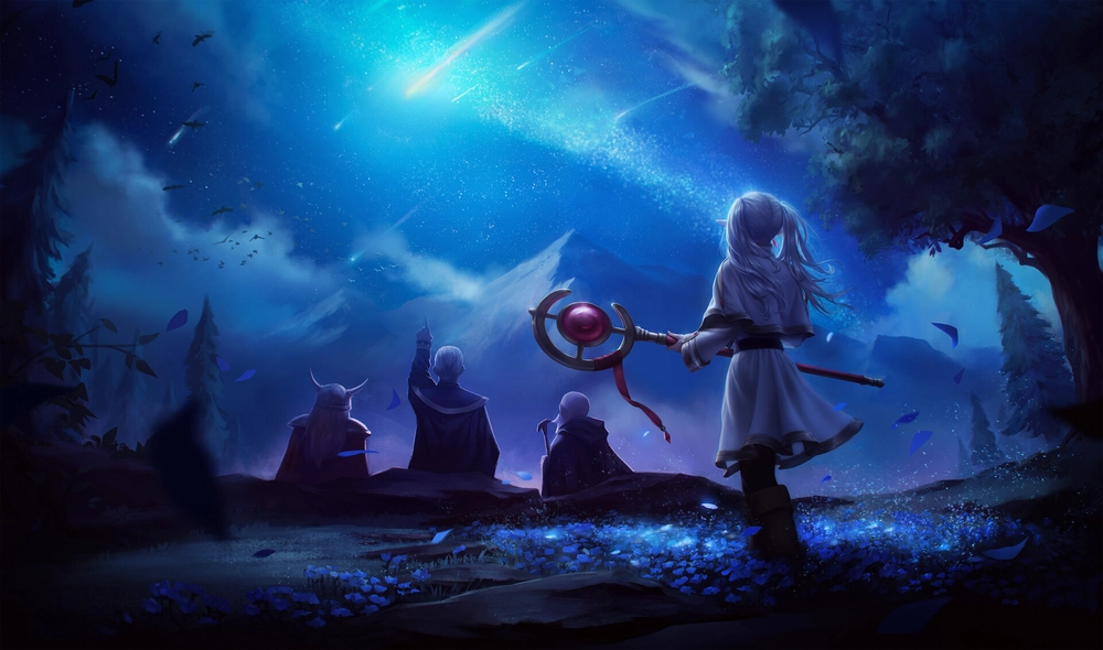 ảnh frieren trong anime sousou no frieren 