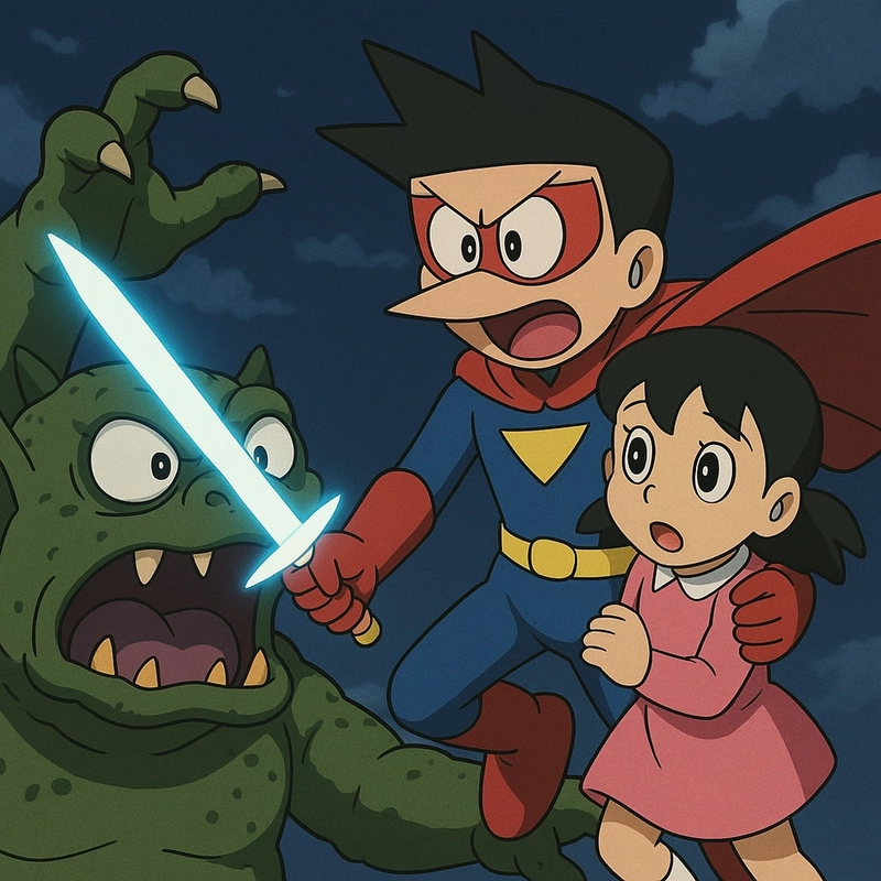 ảnh suneo đang khoe khoang