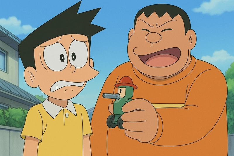 ảnh nobita chaien suneo cãi nhau