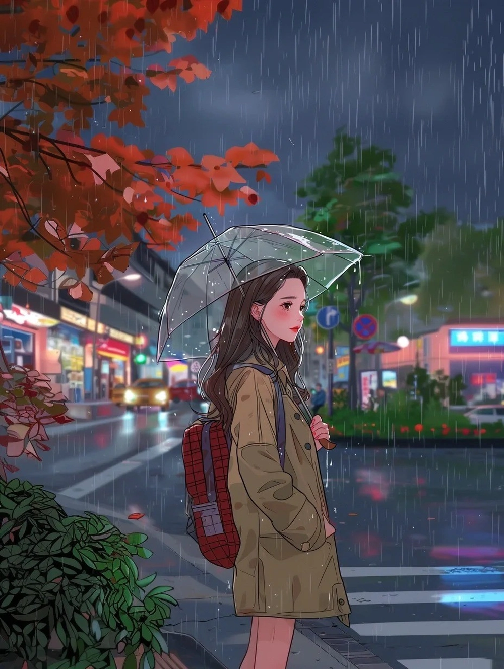 ảnh trời mưa anime 12