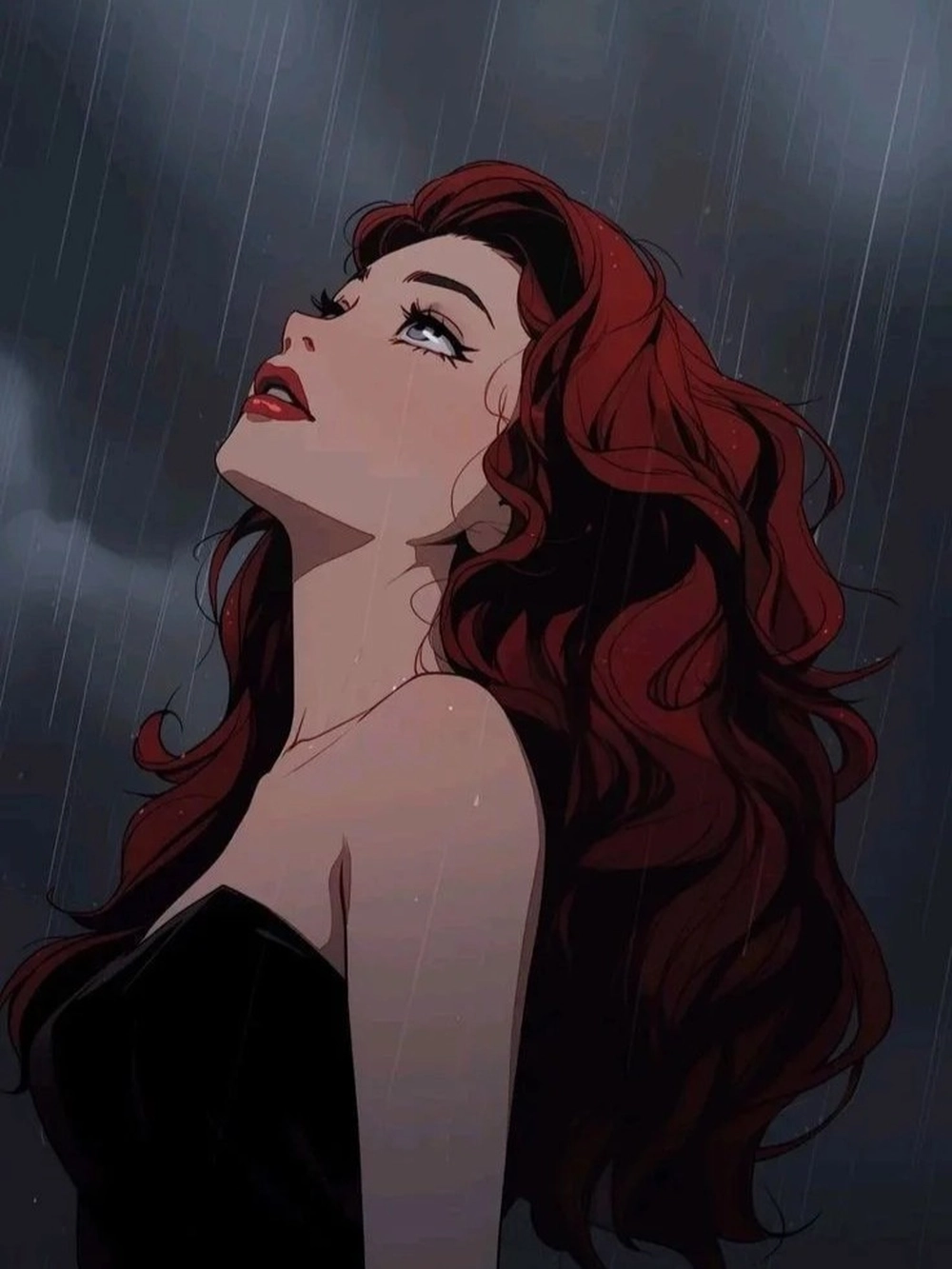 ảnh trời mưa anime 7