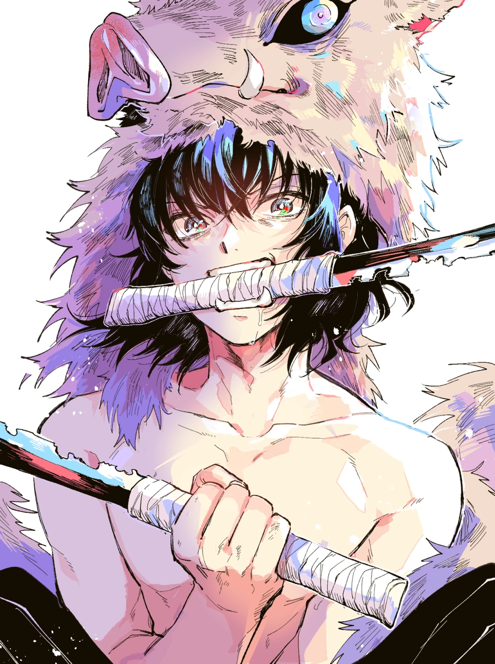 ảnh vẽ inosuke anime