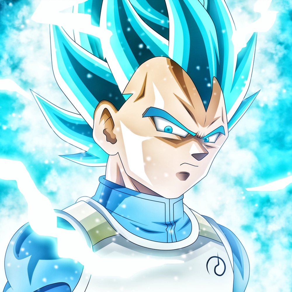 hình vegeta trong trạng thái blue