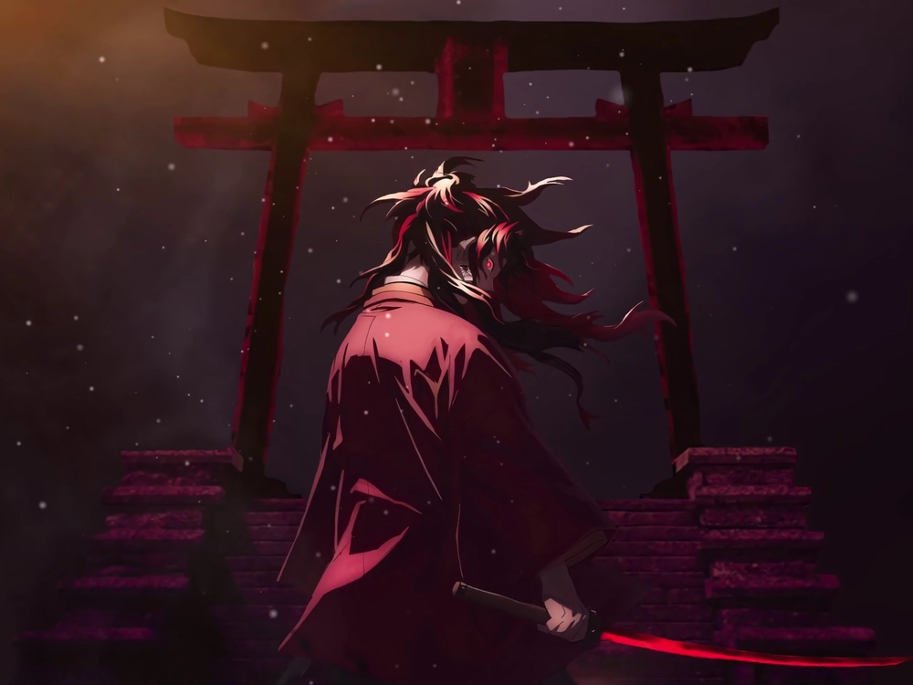 ảnh yoriichi đẹp mê hoặc ánh mắt người xem 