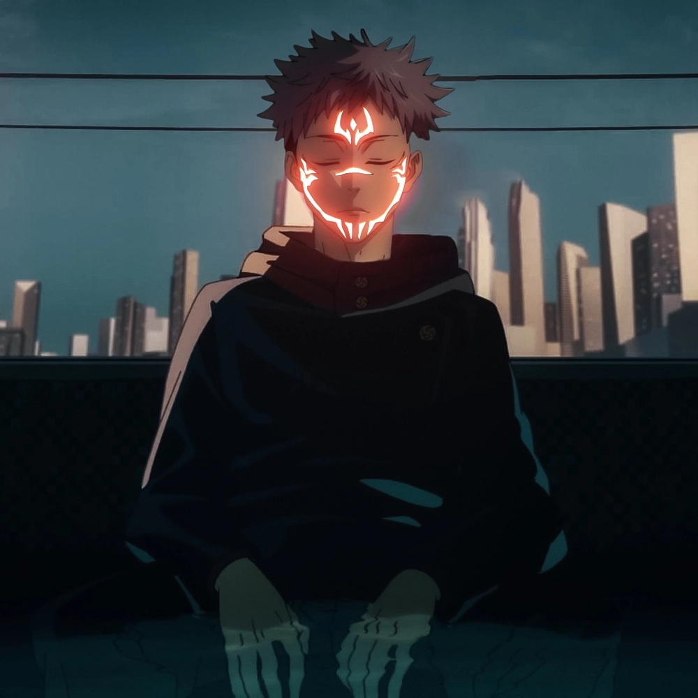 ảnh anime tái hiện thần thái của itadori