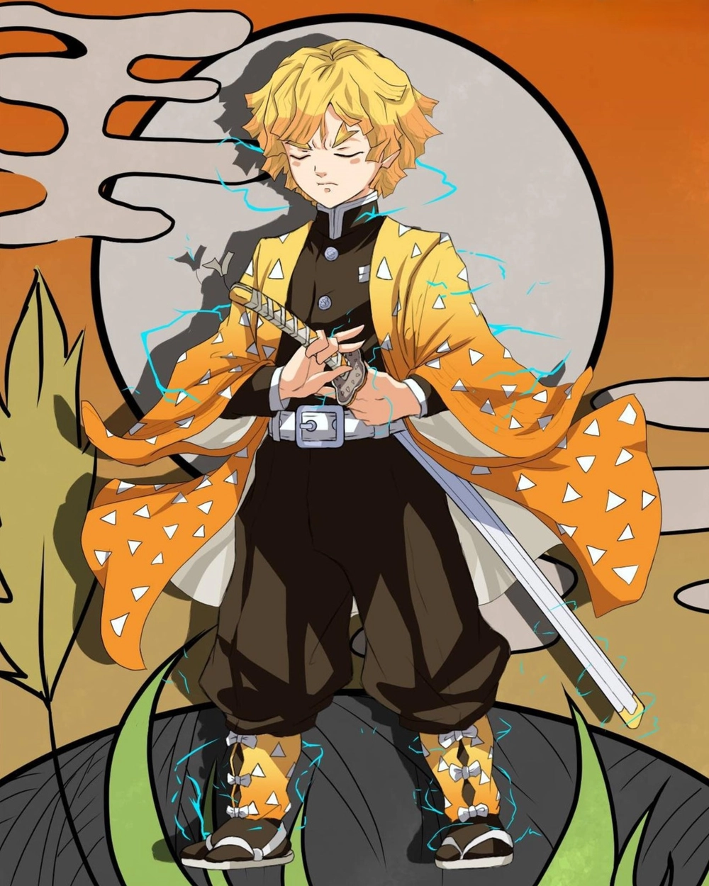 hình ảnh zenitsu 4k sắc nét