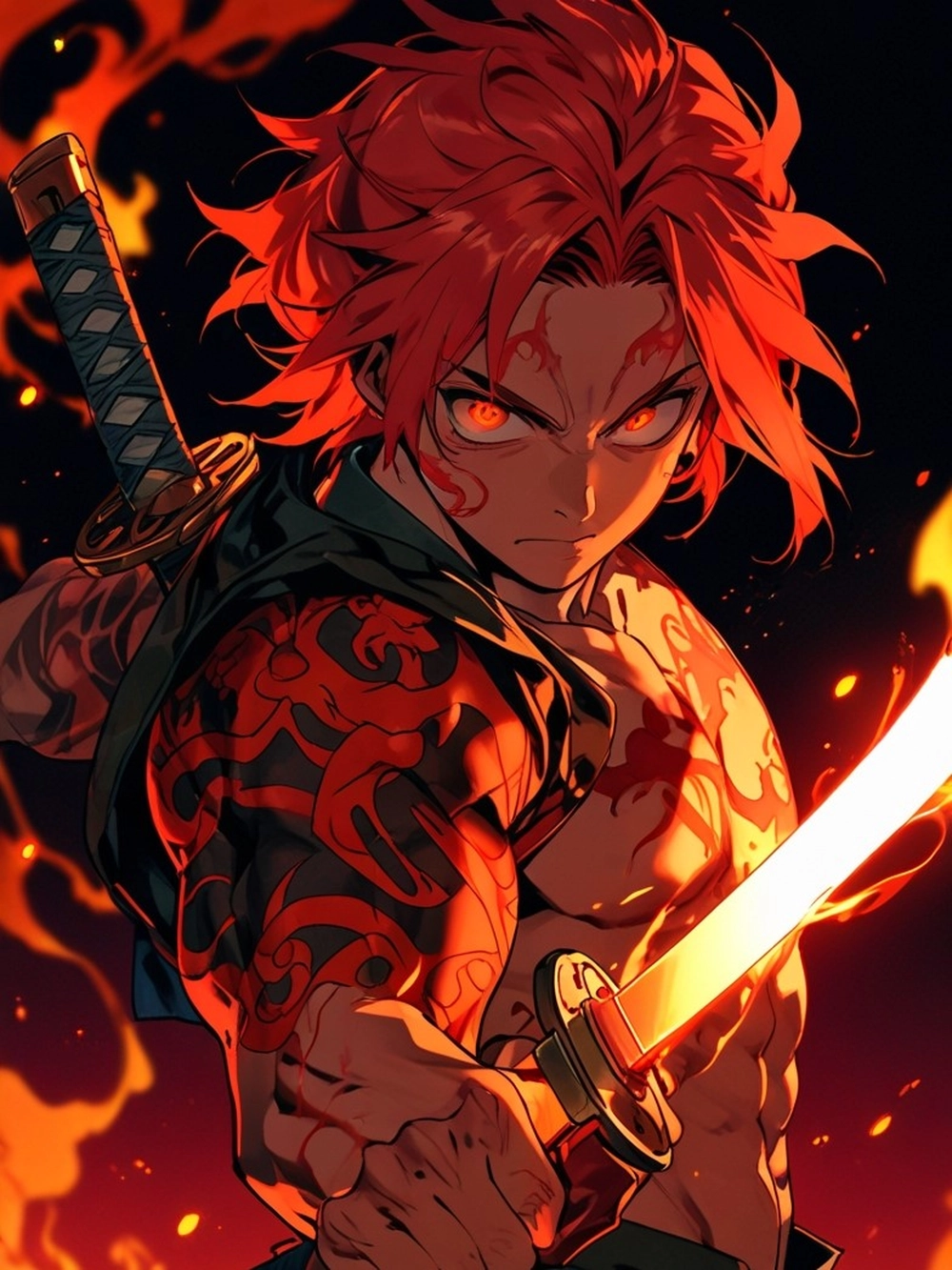 anime tóc đỏ nam lạnh lùng 