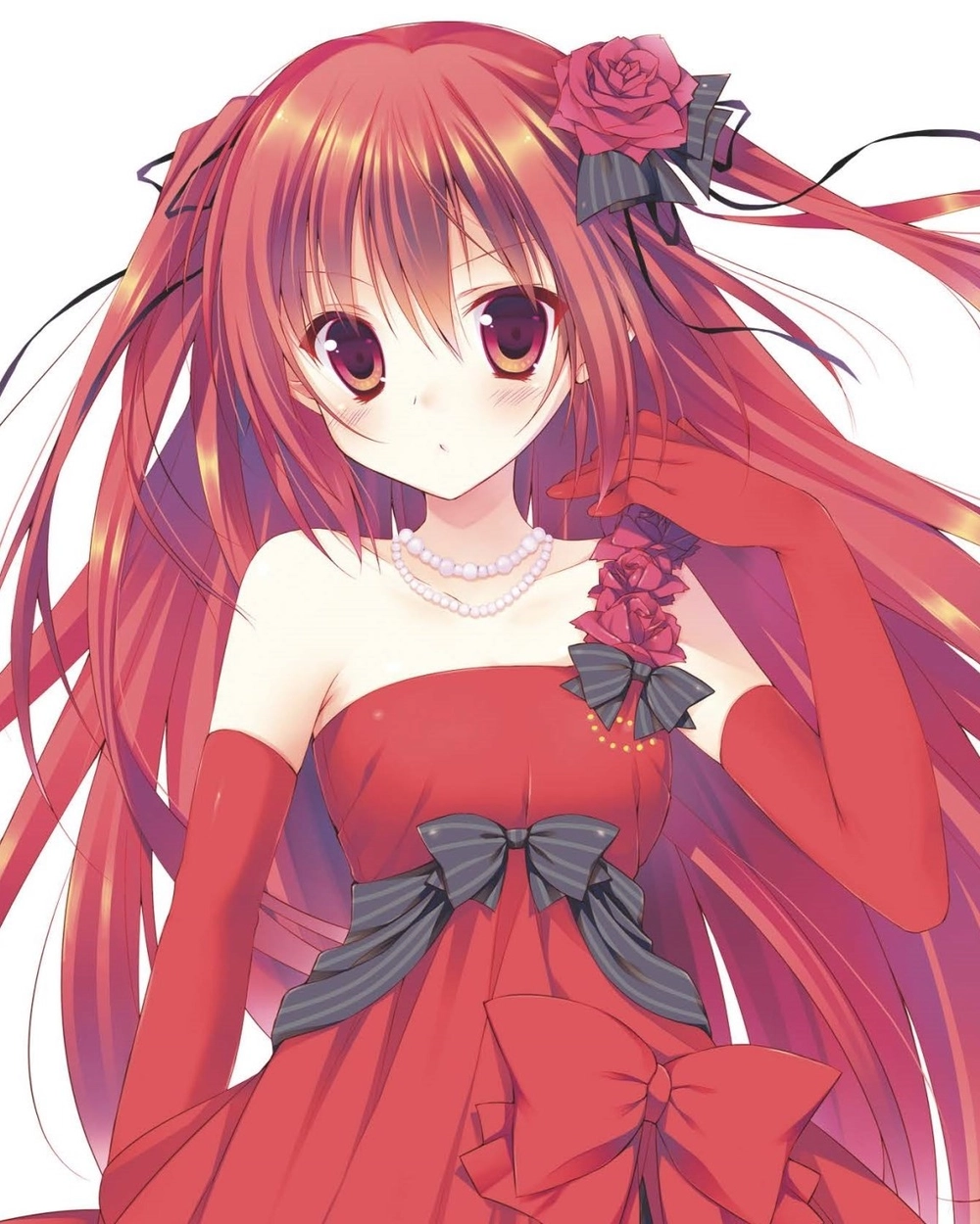 anime tóc đỏ cute 