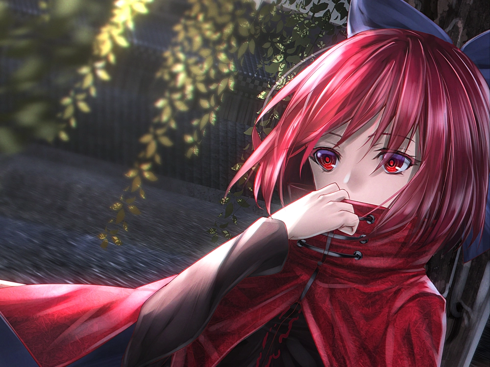 gái anime tóc đỏ trong học đường 