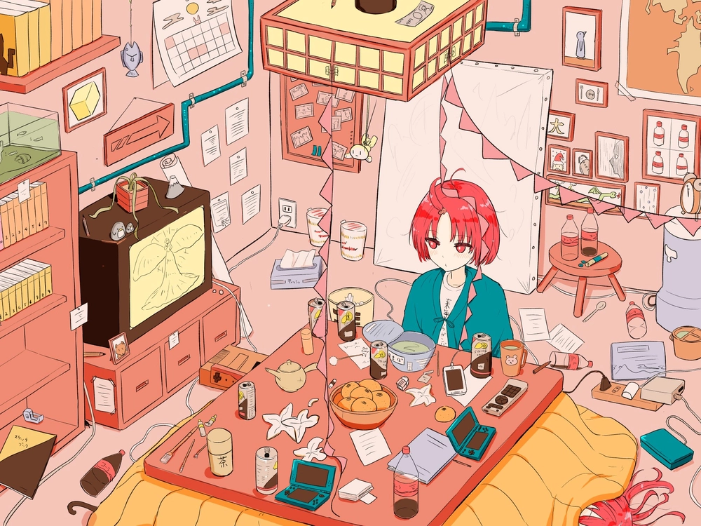 anime tóc đỏ chill