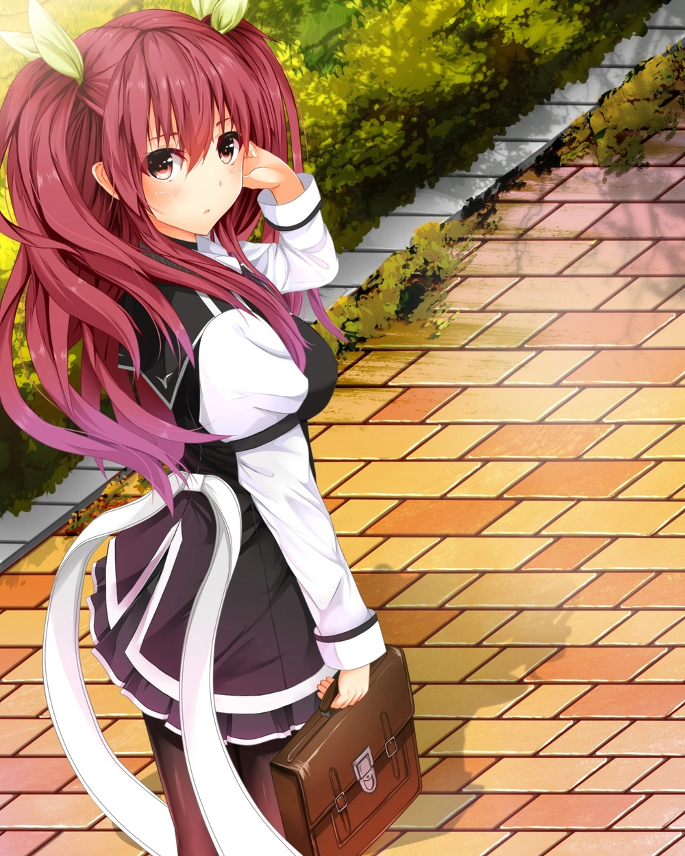 ảnh anime tóc đỏ buồn 