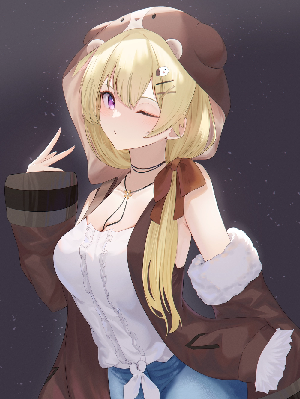 hình anime tóc vàng chất lượng 4K